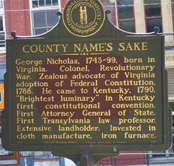 Nicholas County Courthouse Historic Marker